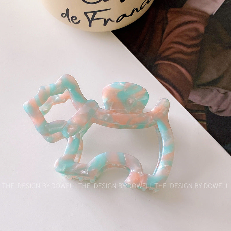 Wholesale Acetic Acid Board Simple Cute Cute Hollow Hairpin Medium Hairpin